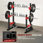 Max Load 660lbs: Versatile Squat Stand, Bench Press Rack, and Heavy Duty Bar Holder for Home Gym Strength Training