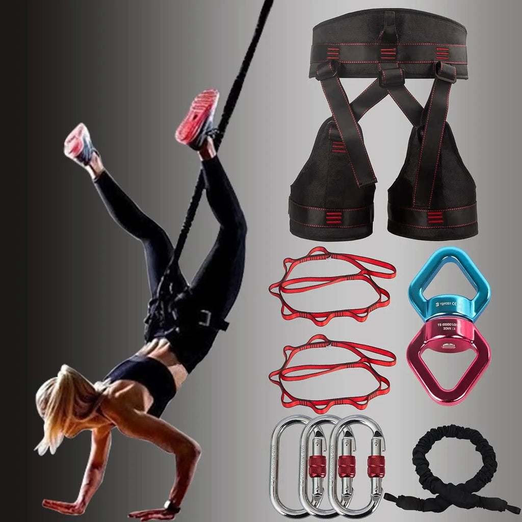 Home Gym, Yoga & Recovery - Natural Latex Resistance Bands Set, Adjustable, with Exercise Guide, Multi - color