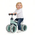 Toddler Balance Bike 10-24 Months | 4-Wheel No-Pedal Ride On Toy with 135° Steering,Anti-Rollover, Lightweight 3.3lbs, Silent Wheels for Baby Boys Girls