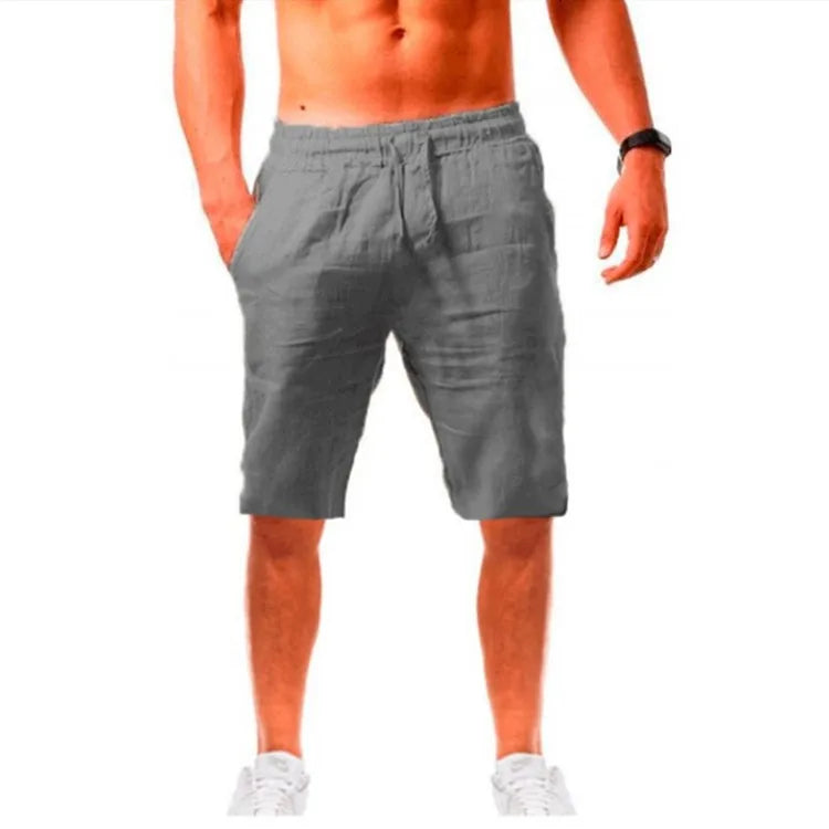 Casual Shorts Summer Men Loose Five Inch Short Pants Cotton Linen Thin Breathable Soft Beach Daily Outdoor Sports Bottoms