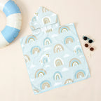 1Pc Children's Hooded Bathrobe Microfiber Beach Bathroom Pool Towel Robes Child Kid Hooded Cloak Bathrobe