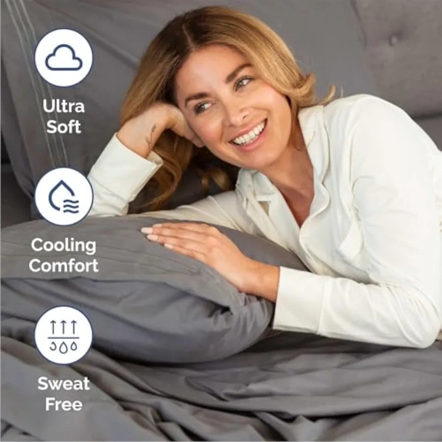 Size 4 Pcs Sheet Set - Comfy Breathable and Cooling Sheets - Hotel Luxury Bed Sheets for Women and Men - Deep Pockets, Easy-Fit
