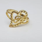 Duoying Custom Initial Rings Personality Hip-Hop Ring Heart Rings Letter Ring Heart Shape Gifts For Mom Gift