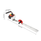 70cm Single Edge Hedge Trimmer 22.5CC 2-Stroke Air Cooled 0.65kW 7500RPM Cutting Blade Cut ≤10mm Branches Anti-vibration Hand Pull Start Diaphragm Carburetor Low Fuel Consumption Equipped with Safety Goggles Gloves Fuel Mix