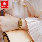 OLEVS 5501 Women Watch Fashion Tungsten Steel Brand Luxury Waterproof Watch Elegant Rose Gold Diamond Noble Women Quartz Watch