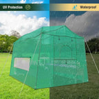 Portable Walk-in Greenhouse, Outdoor/Indoor Gardening, Zippered Door, Ventilation Windows, Heavy-Duty and Durable PE Cover