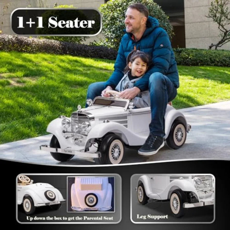 Large Ride On Car Compatible with Benz 12V Battery Powered Electric Vehicles with Remote Control for 4WD Classic Ride on Toys w