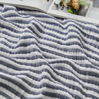100% Cotton Muslin Blanket Breathable & Lightweight for Couch Bed, Holiday Gift, Machine Washable Cooling Summer Blanket for Hot Sleepers Multipurpose for Picnic Trip Gift for Mom
