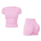 Tenwolf Women's 2 Piece Yoga Set Boat Neck Backless Tank Top High Waist Tummy Control Gym Fitness Activewear Quick-Dry Breathable Workout Clothes Athletic Sportswear