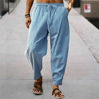 Wide Pants Spring Men's Korean Fashion Sports Streetwear Linen Oversize Trousers Yoga Pants Sweatpants Casual Daily Wear