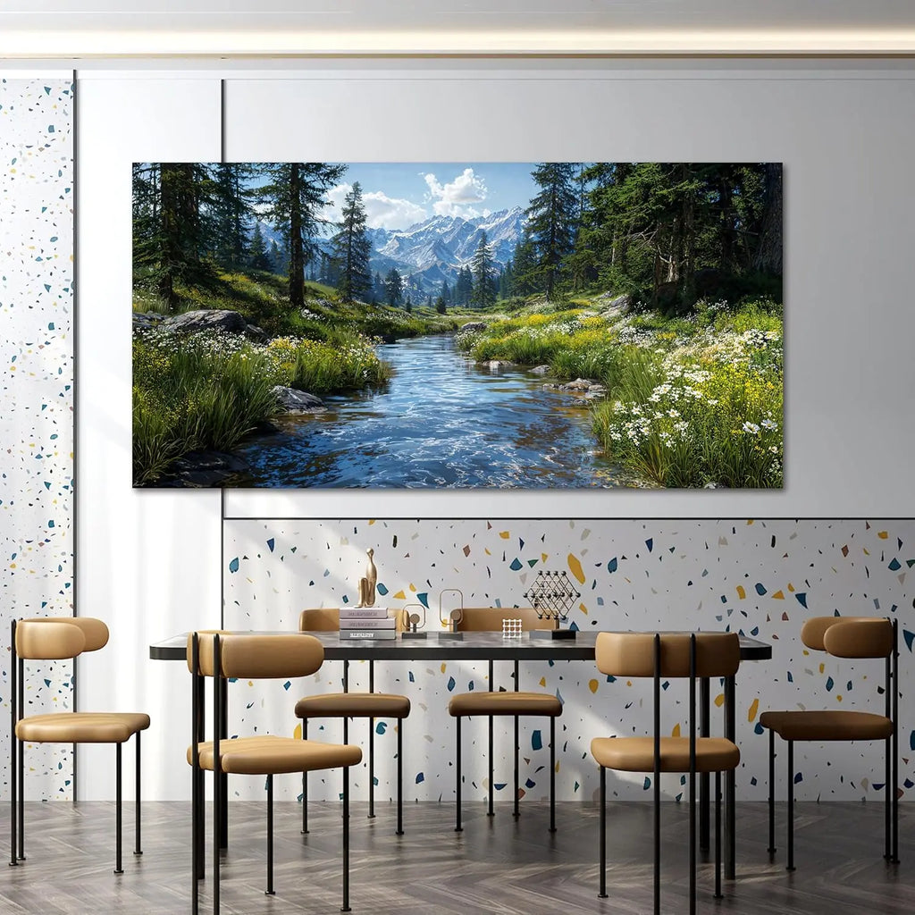 29 X 58 Inch Oversized Green Natural Landscape Canvas Wall Art Prints, Large Nature Scenery Wall Decor for Living Room Bedroom Kitchen Office Indoor Home Display