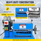SucceBuy Electric Wire Stripping Machine 370W 1.5mm-38mm Cable Stripper Peeling 11 Channels & 10 Blades Removing Plastic Rubber