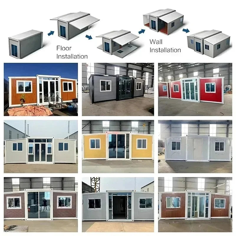 Expandable Container House Prefabricated Modular Home Tiny Living Cabin Portable Studio Glamping Pod Eco Tourism Resort Unit Hot