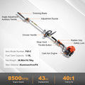 SucceBuy 43CC 6-in-1Multi-Functional Trimming Tools Gas Hedge Trimmer Weed Eater String Trimmer Brush Cutter Edger Pole Chainsaw