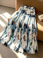 GlowEve Women's Summer Multi-Color Print Elastic Waist Patchwork Flared Long Skirt, EleBack To School, Teacher, Formal Occasions, Gifts, Dates, Street Photography, Summer Clothing, Summer Skirt, Summer Fashion Item, Niche Des