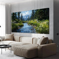 29 X 58 Inch Oversized Green Natural Landscape Canvas Wall Art Prints, Large Nature Scenery Wall Decor for Living Room Bedroom Kitchen Office Indoor Home Display