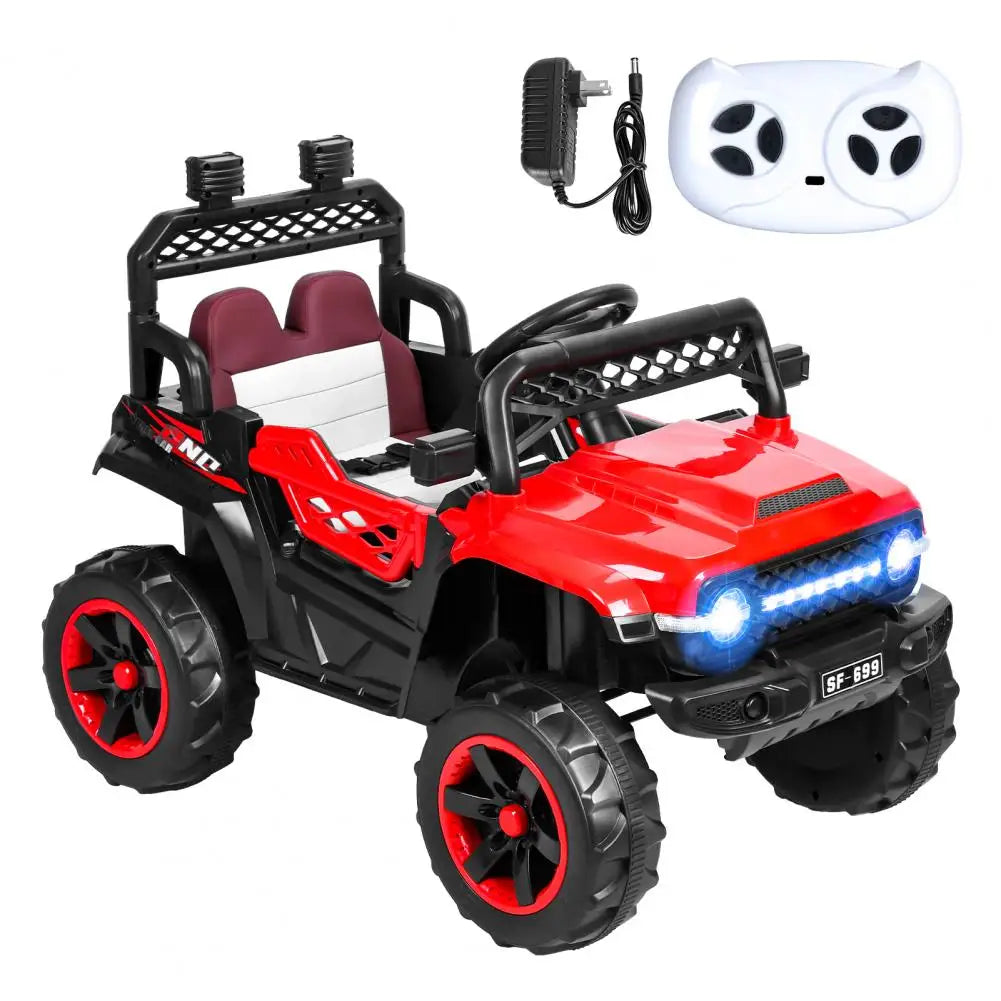 12V Kids Ride On Car, Electric 4WD 2-Seats Side by Side Ride On Toys Car, ATV Play Car, Off-Road Car Ride On Vehicle