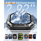 Smart Watches for Men: 2.02" Display, GPS, Sleep/Heart Rate, 100+ Modes, Waterproof Tracker