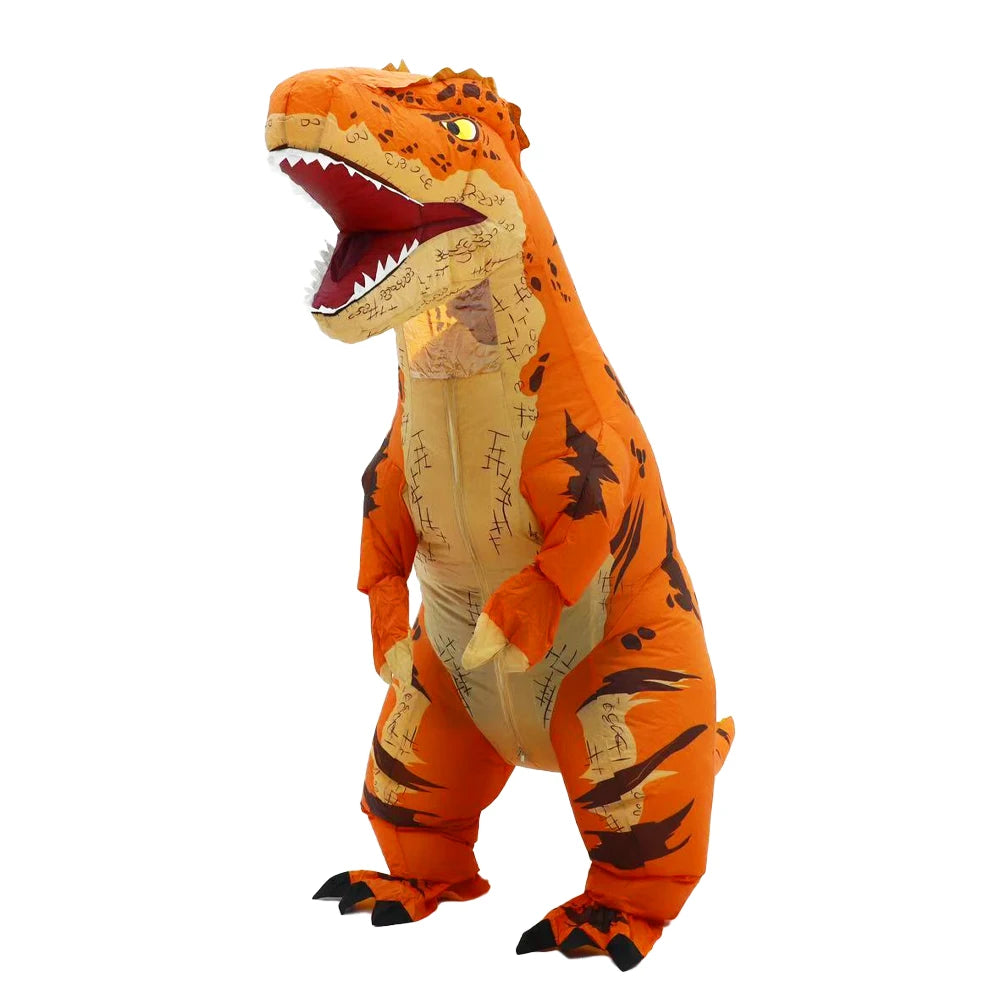 Cartoon Tyrannosaurus Rex Inflatable Costume Mascot Parade Adult Character Cosplay Animal Birthday Halloween Party Event Set