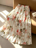 GlowEve Women's Summer Multi-Color Print Elastic Waist Patchwork Flared Long Skirt, EleBack To School, Teacher, Formal Occasions, Gifts, Dates, Street Photography, Summer Clothing, Summer Skirt, Summer Fashion Item, Niche Des