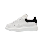Korean Style Black-Heel White Platform Shoes - Height-Boosting Daily Commute Sneakers