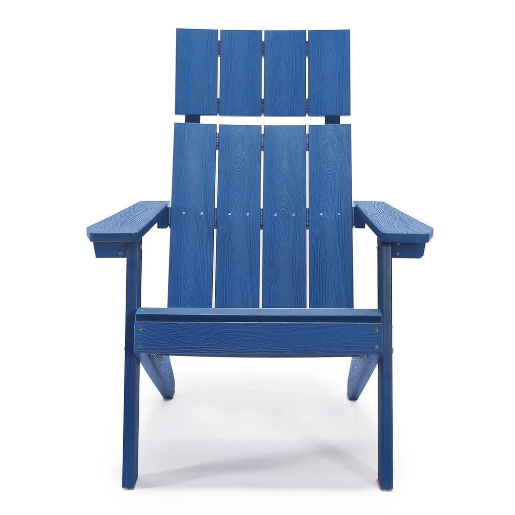 Modern Adirondack Chairs Set of 2, Navy Blue Plastic Adirondack Chair, High Back Poly Adirondack Fire Pit Chairs, Customized