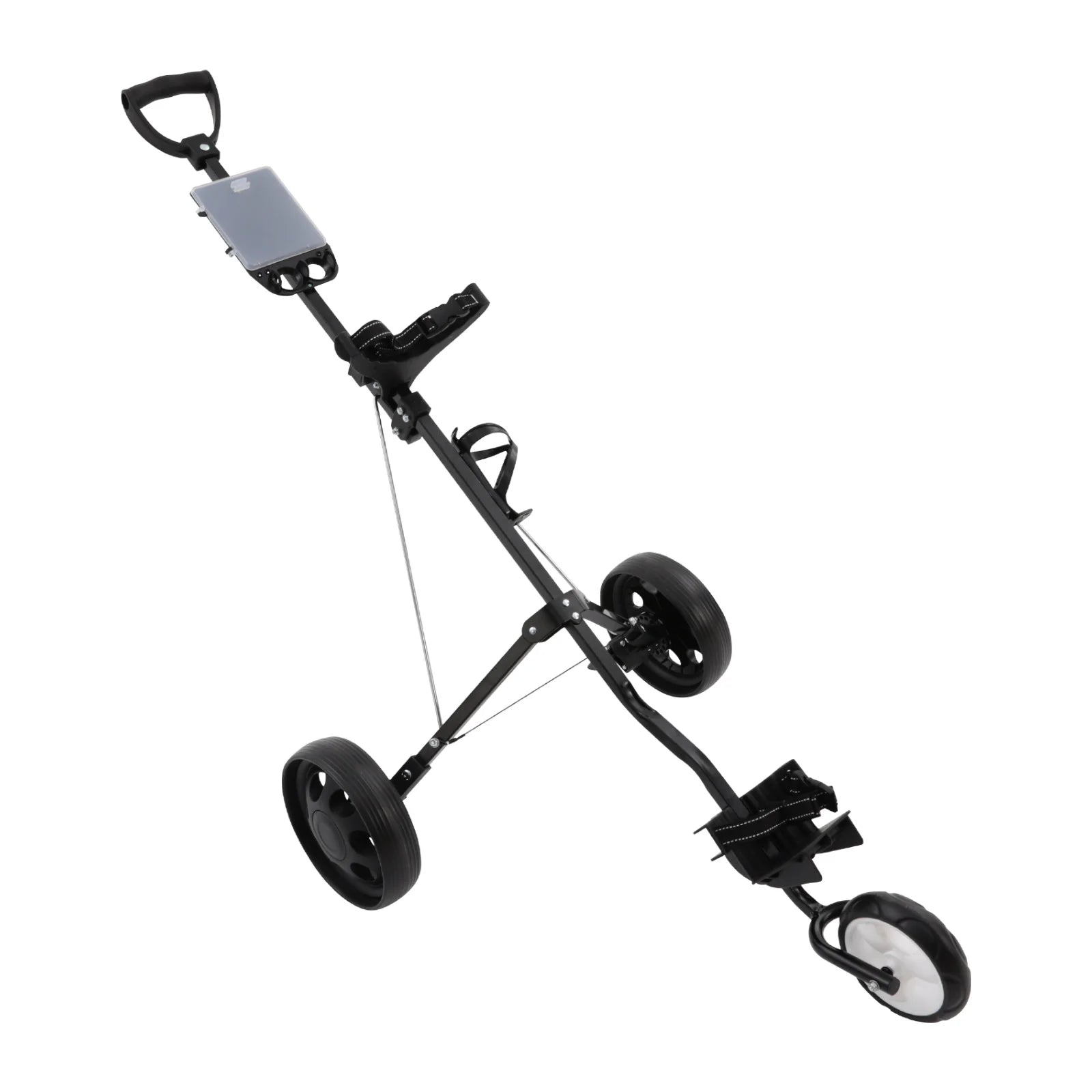 Golf Push Cart, Compact Golf Push Cart, Foldable 3 Wheel Golf Push Cart