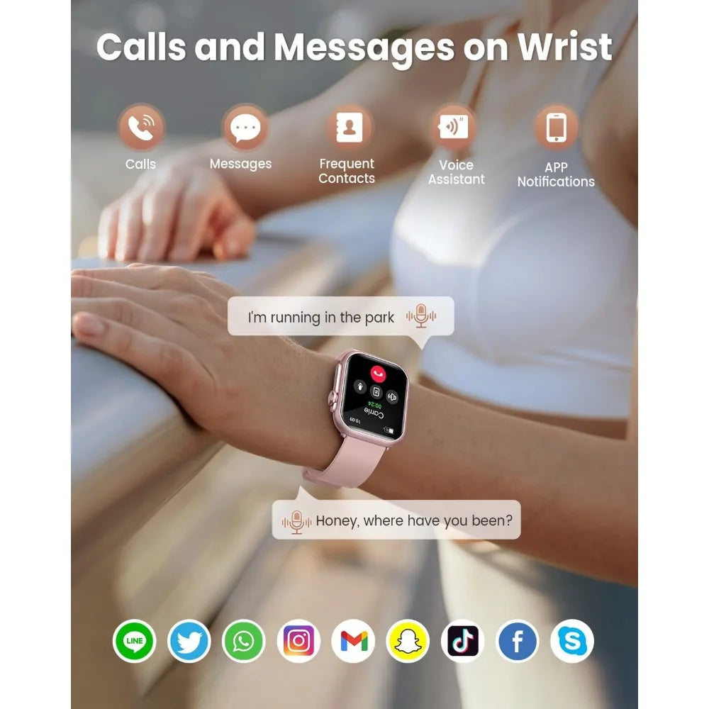 HD Smartwatch with Calls, Messages, Health Tracking and Sports Modes