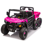 24V 400W Kids Ride on Electric Tractor with Parent Remote Control Suspension Bluetooth Music 1.86-3.11MPH for Kids Pink