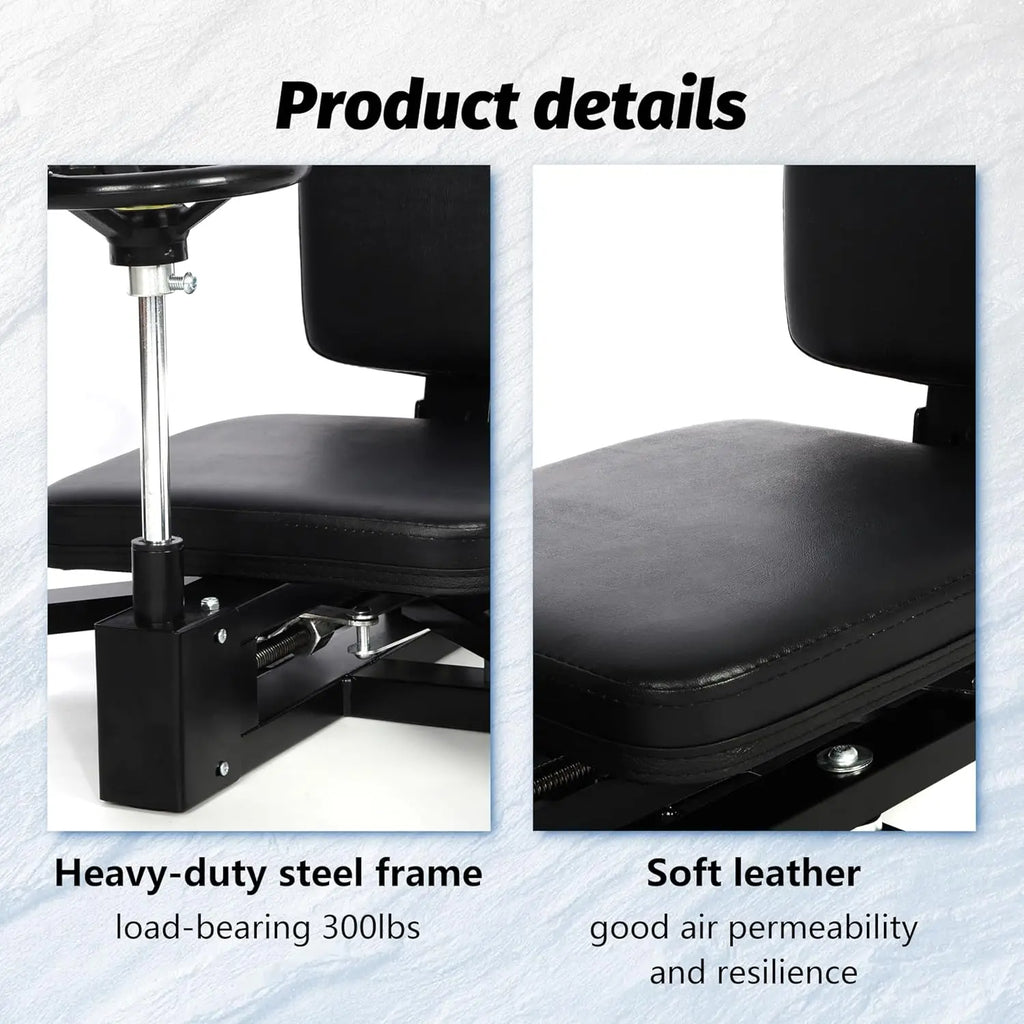 Heavy - Duty Steel Leg Stretcher in Black, 300LBS Capacity, for Home Flexibility Training