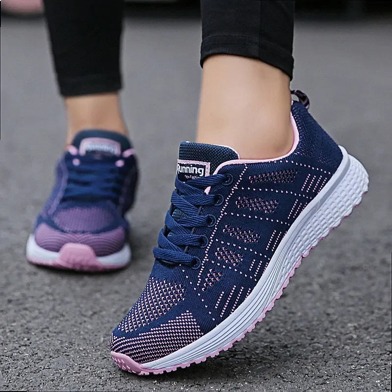Women Casual Shoes Fashion Breathable Walking Mesh Flat Shoes Woman White Sneakers 2024 Tenis Feminino Female Shoes