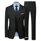 CYPTIRY Men's 3 Piece Suit Set - Classic Business Slim Fit Clothing Package Includes Blazer Pants And Shirt
