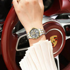 POEDAGAR Luxury Fashion Woman Watch Luminous Waterproof Stainless Steel Ladies Wristwatch Quartz Week Date Elegant Woman's Watches Male Reloj