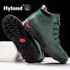 FLYLAND Men's Vintage Chukka Boots Top Layer Cowhide Leather Casual Work Office Shoes Fashion Classical Design