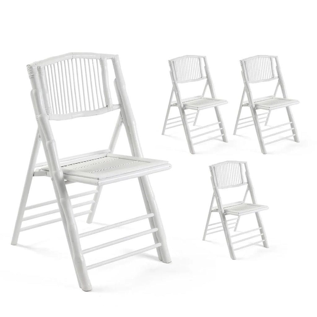 Bamboo Folding Chairs 1/2/4 Pack Foldable Dining Wood Chairs for Outdoor Indoor Garden Patio Lawn Porch Wedding, Customized