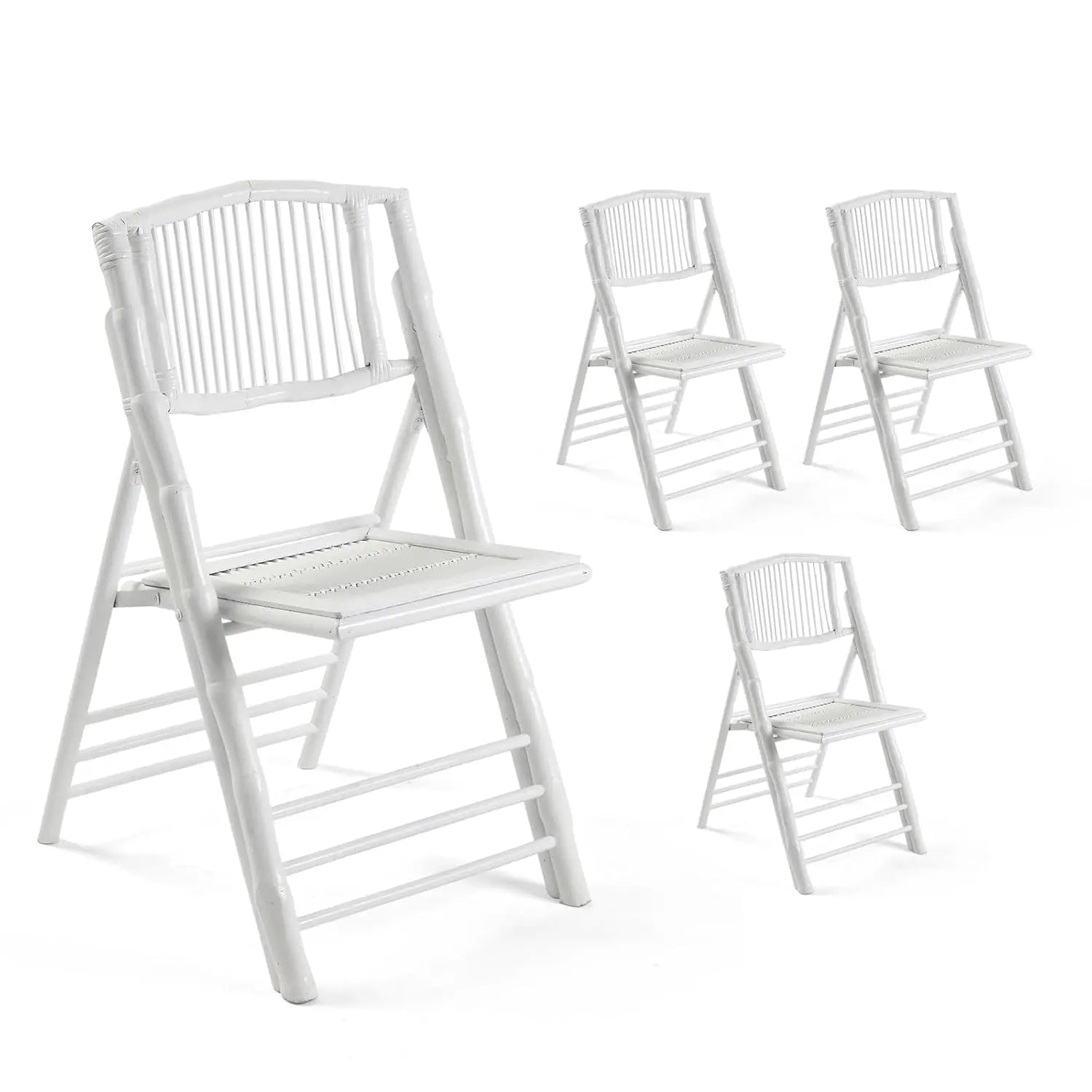 Bamboo Folding Chairs 1/2/4 Pack Foldable Dining Wood Chairs for Outdoor Indoor Garden Patio Lawn Porch Wedding, Customized