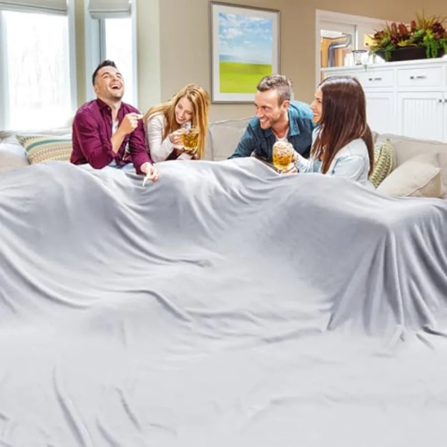 Oversized Blanket 120x120 Inch Giant Huge Companion for Bed Sofa Travel and Camping Extra Large Big Soft Blanket Fits The Whole