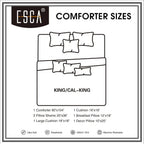 King Size 7-Piece Mauve Botanical Bedding Set