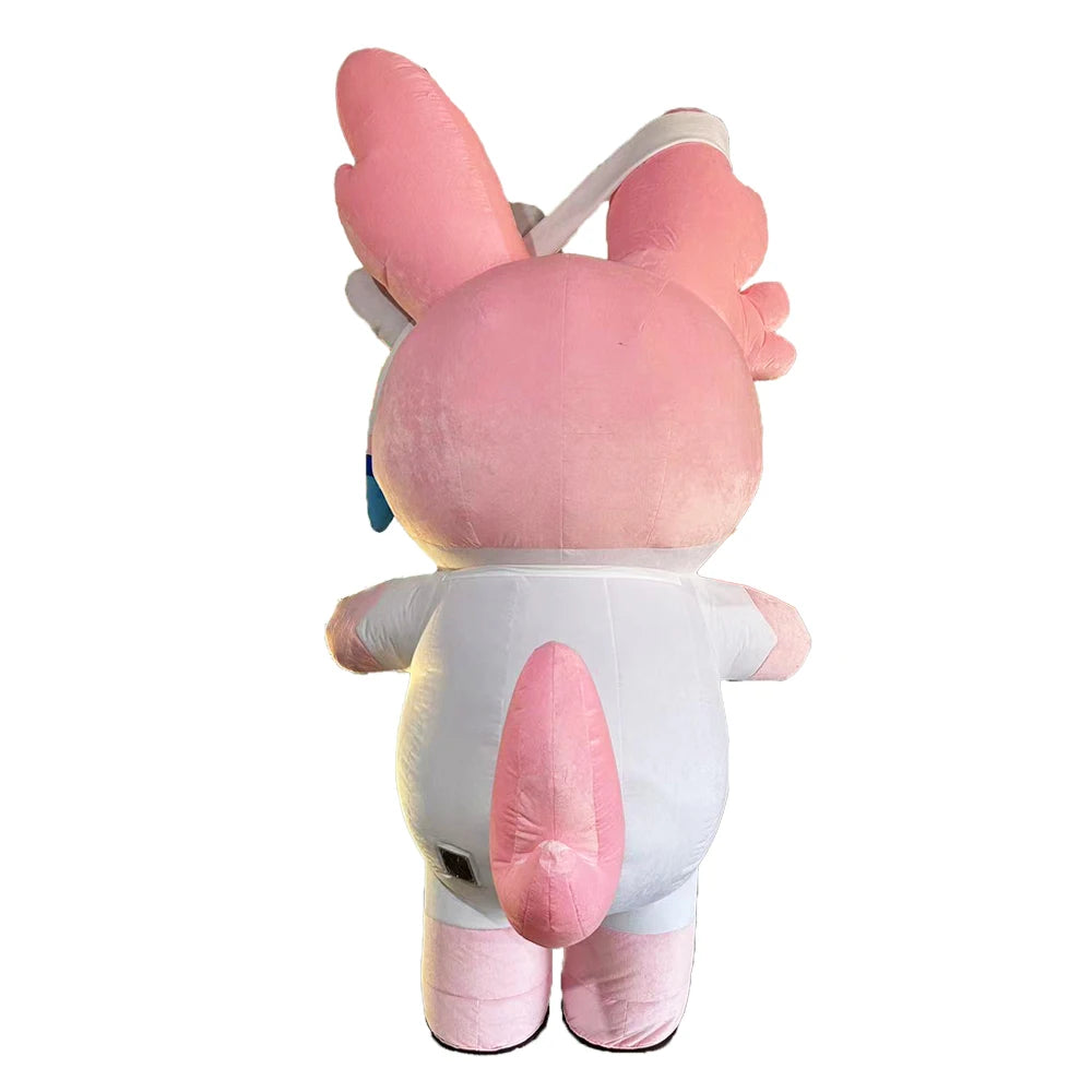2.2M Cute Rabbit Inflatable Costume Mascot Parade Adult Character Cosplay Birthday Opening Ceremony Party Event Plush Set