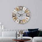 Decorative Large Metal Wall Clock for Living Room - Modern Farmhouse Wall Décor
