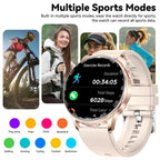 EIGIIS 2026 2-in-1 Smart Watch with Hidden Earbuds 1.39"IPS HD Screen 280mAh Sports Fitness Tracker Heart Rate Monitor for Women