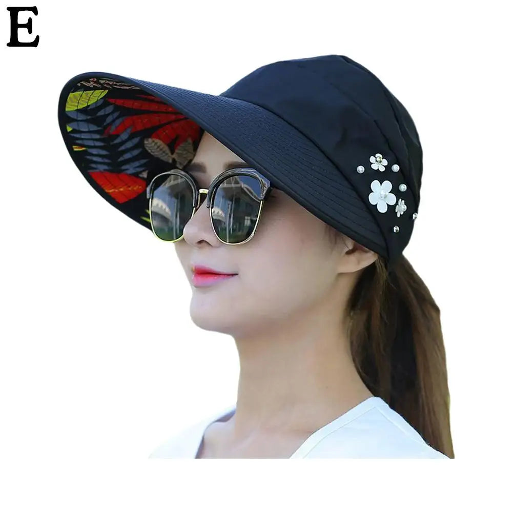 Fashion, Ladies, Summer Vacation, Wide Brim Foldable Sun Hat, UV Protection, Beach Sun Hat, Casual Hat