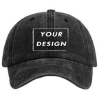 Custom Hat Baseball Cap 100% Washed Cotton Add Your Design Logo Text Photo Black Khaki Customize Caps for Men Women USA Shipping