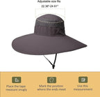 Leotruny Lightweight Windproof Super Wide Brim Waterproof Bucket Hat UPF 50+ UV Resistant Outdoor Sun Hat For Beach Fishing Travel Gardening