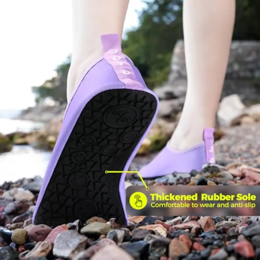 Water Shoes for Women Men Quick-Dry Breathable Aqua Socks Flexible Non-slip Rubber Sole lightweight Barefoot Aqua Water Socks f