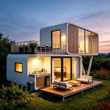 Expandable Container House Prefab Tiny Home Modular Prefabricated Mobile Villa Folding House for Residential Living Use