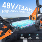 Electric Scooter TOFUN TF3S 1000W with APP Speed Maxi 28MPH Autonomy 35-45km 48V13Ah Tires 10 Inch 4 Modes Foldable