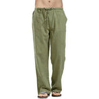 Wide Pants Spring Men's Korean Fashion Sports Streetwear Linen Oversize Trousers Yoga Pants Sweatpants Casual Daily Wear