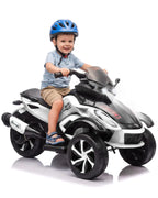 12V Dual Motor Kids Electric Ride-On Car – Up to 4 MPH, Music & Colorful Lights, 66 lbs Capacity, Outdoor 3-Wheels Battery Powered Vehicle Toy Tricycle for Boys & Girls Ages 3-6