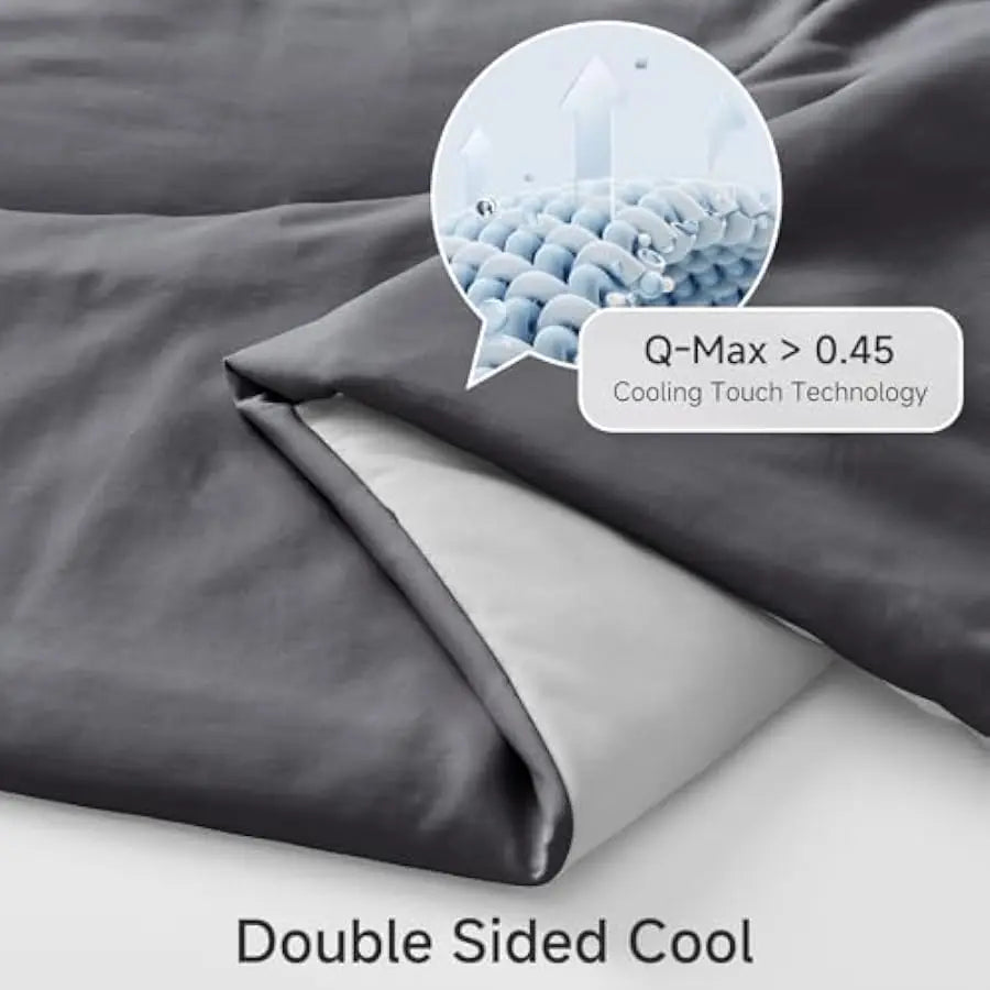 HOMFINE Cooling Comforter Japanese Double-Sided Cold Tech Fabric Cooling Blanket for Night Sweats Hot Sleepers, Q-Max 0.45 Soft
